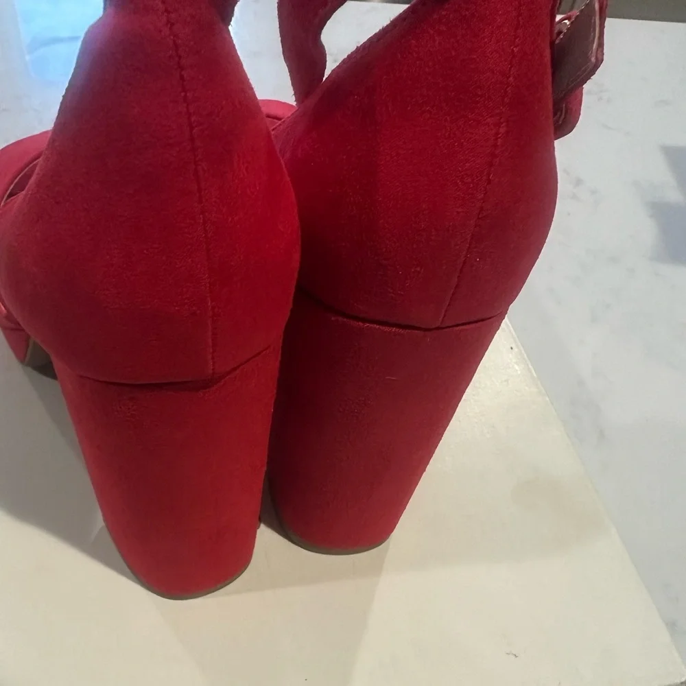 Sun & Stone Reeta Block-heel Platform Sandals Red Size 9M